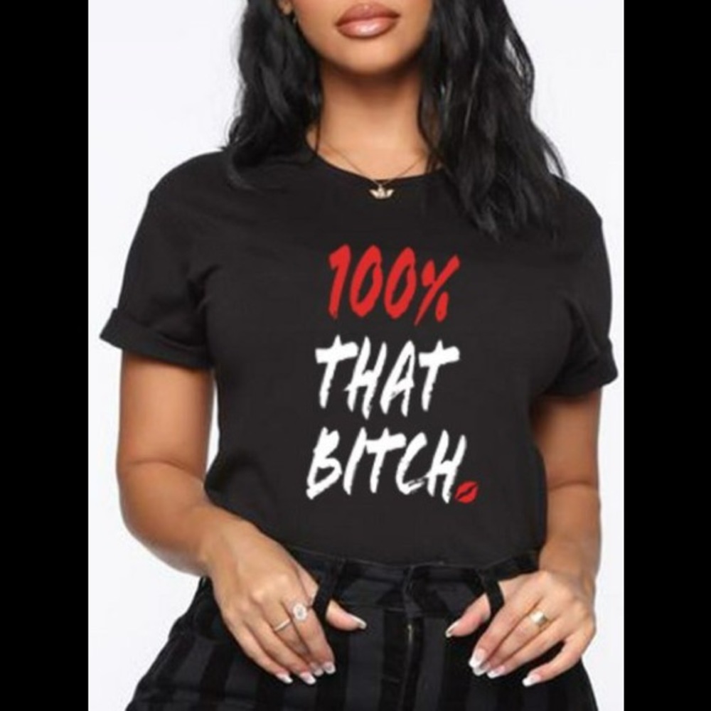 💯 THAT B*TCH 💋 Black Short Sleeve T-Shirt